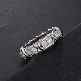 Woven Round Cut Moissanite Ring
